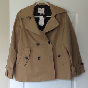 Lucky Brand Tan Double-Breasted Trench Coat